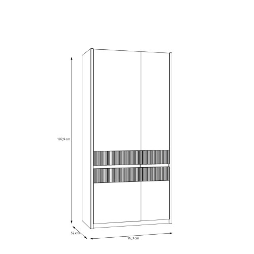 Комплект в гостиную Forte OAK SQUERE OSQT031B из 4-х элементов песочный - дуб маувелла