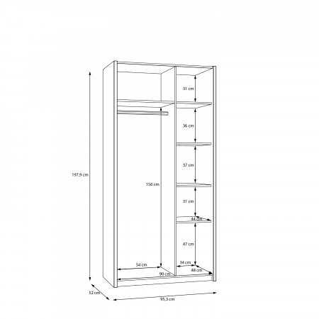 Комплект в гостиную Forte OAK SQUERE OSQT031B из 4-х элементов песочный - дуб маувелла