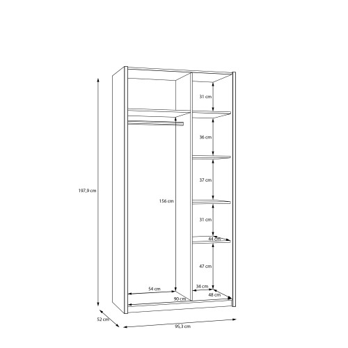 Комплект в гостиную Forte OAK SQUERE OSQT031B из 4-х элементов песочный - дуб маувелла
