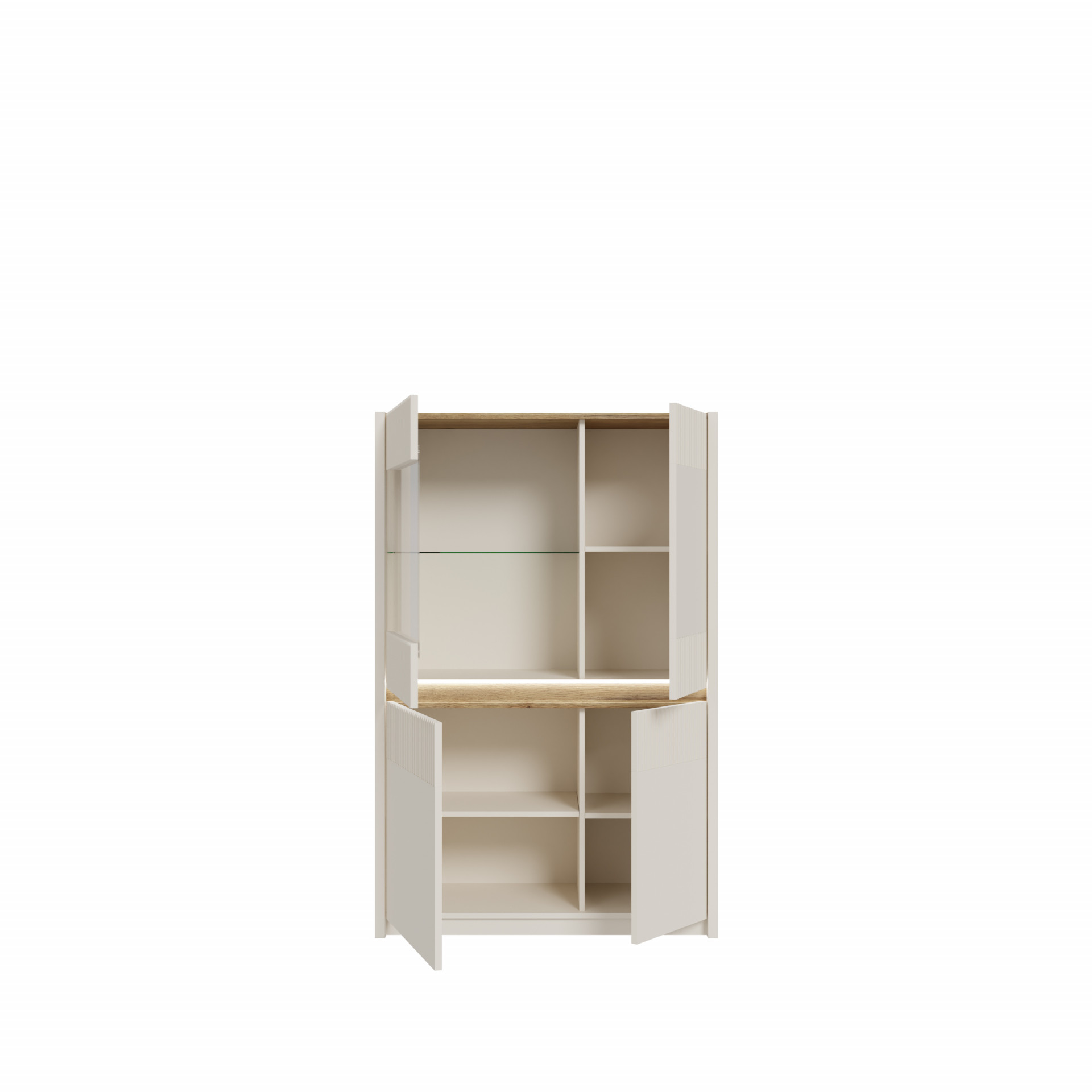 Комплект в гостиную Forte OAK SQUERE OSQT031B из 4-х элементов песочный - дуб маувелла