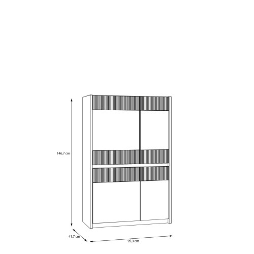 Комплект в гостиную Forte OAK SQUERE OSQT031B из 4-х элементов песочный - дуб маувелла