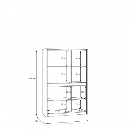 Комплект в гостиную Forte OAK SQUERE OSQT031B из 4-х элементов песочный - дуб маувелла