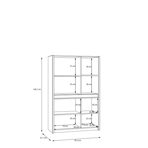 Комплект в гостиную Forte OAK SQUERE OSQT031B из 4-х элементов песочный - дуб маувелла