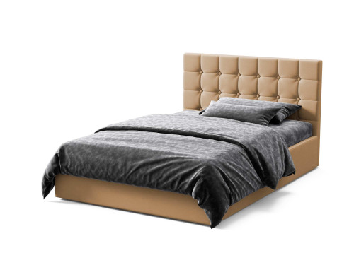 Кровать 2-х спальная VRN- QUATTRO 160 * 200 см (бежевый,капучино)
