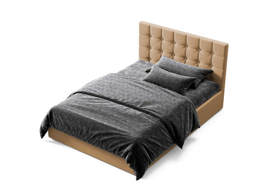 Кровать 2-х спальная VRN- QUATTRO 160 * 200 см (бежевый,капучино)