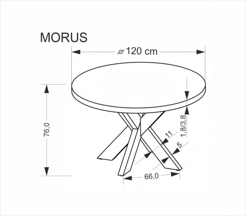 Стол HALMAR MORUS натуральный