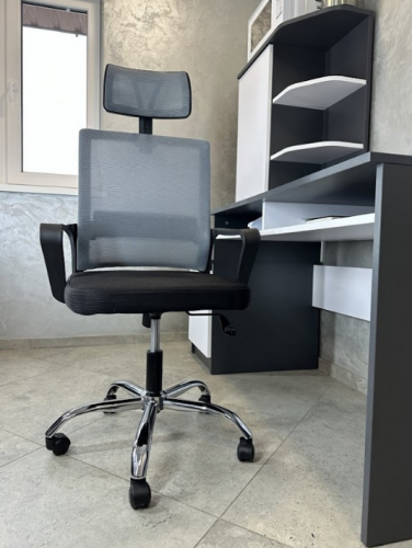 Кресло офисное компьютерное Perfect Home OC-8330M Серый