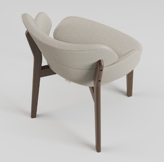 Стул обеденный LVK- Swan (Свон)массив ясеня (темный орех)   