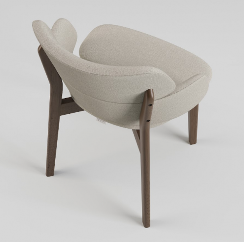 Стул обеденный LVK- Swan (Свон)массив ясеня (темный орех)   