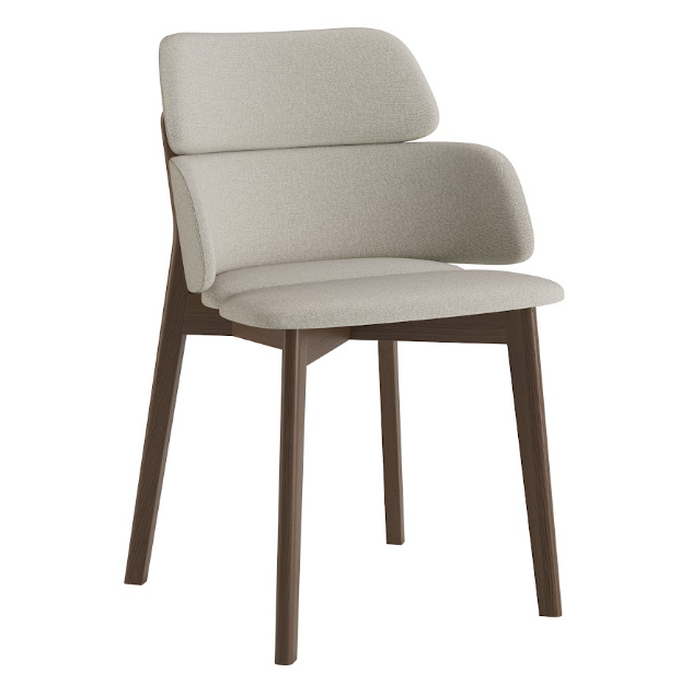 Стул обеденный LVK- Swan (Свон)массив ясеня (темный орех)   