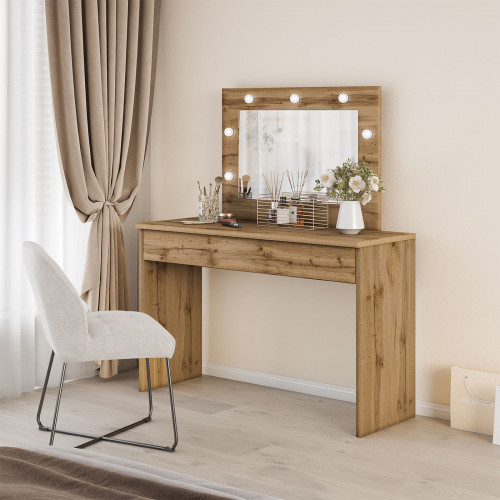 Туалетный столик с зеркалом Helvetia EVA 24N0NX49 (дуб вотан)