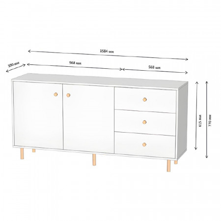 Комод LION- Хьюге-5 Кашемир (LION-041112)