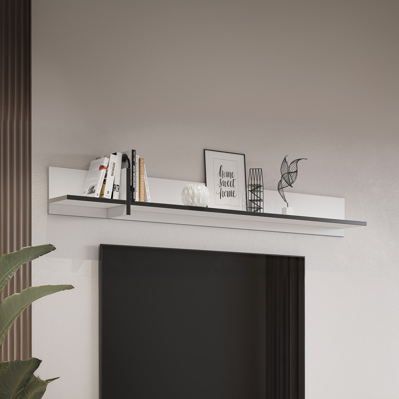 Комплект в гостиную Helvetia CROSS (белый-черный)