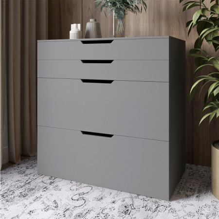 Комод-трюмо с зеркалом, нишей под сиденьем и ящиком LION- Азия Антрацит (LION-041662)