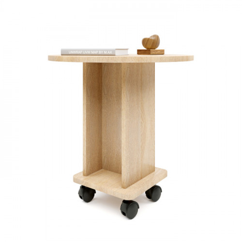 Стол журнальный на колесах EVR- Визит дуб Сонома