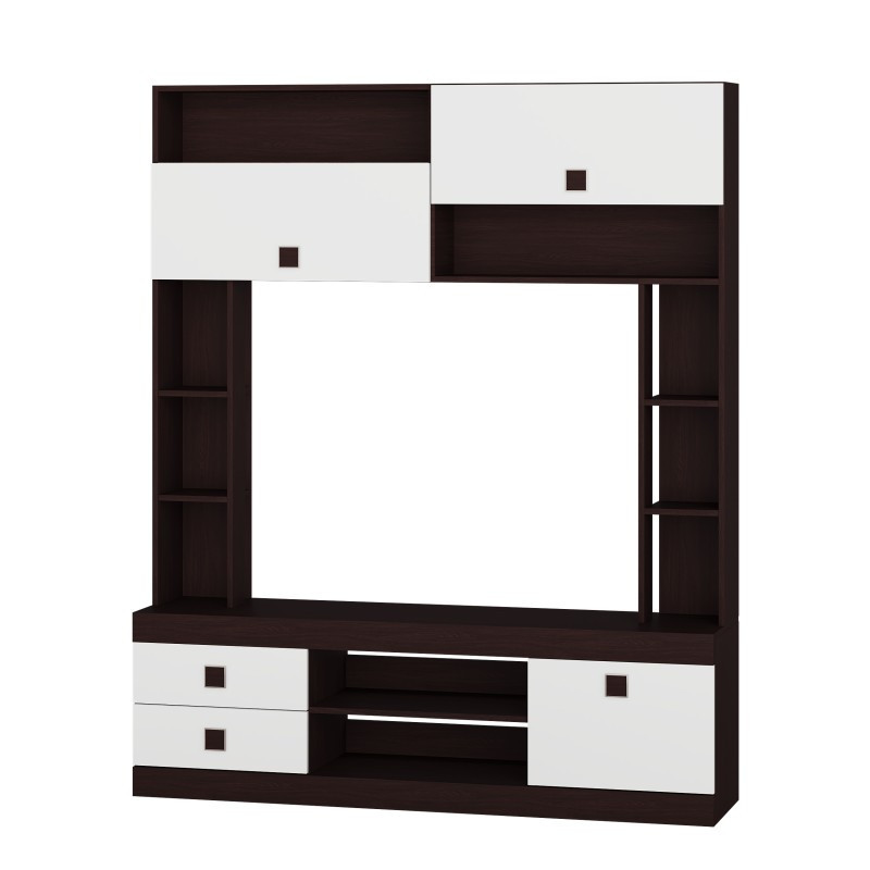 Комплект в гостиную EVR- Соната-3 венге темный + фасад белый