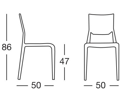 Стул уличный VLL- SCAB Sirio 2319 (голубой, оранжевый)​