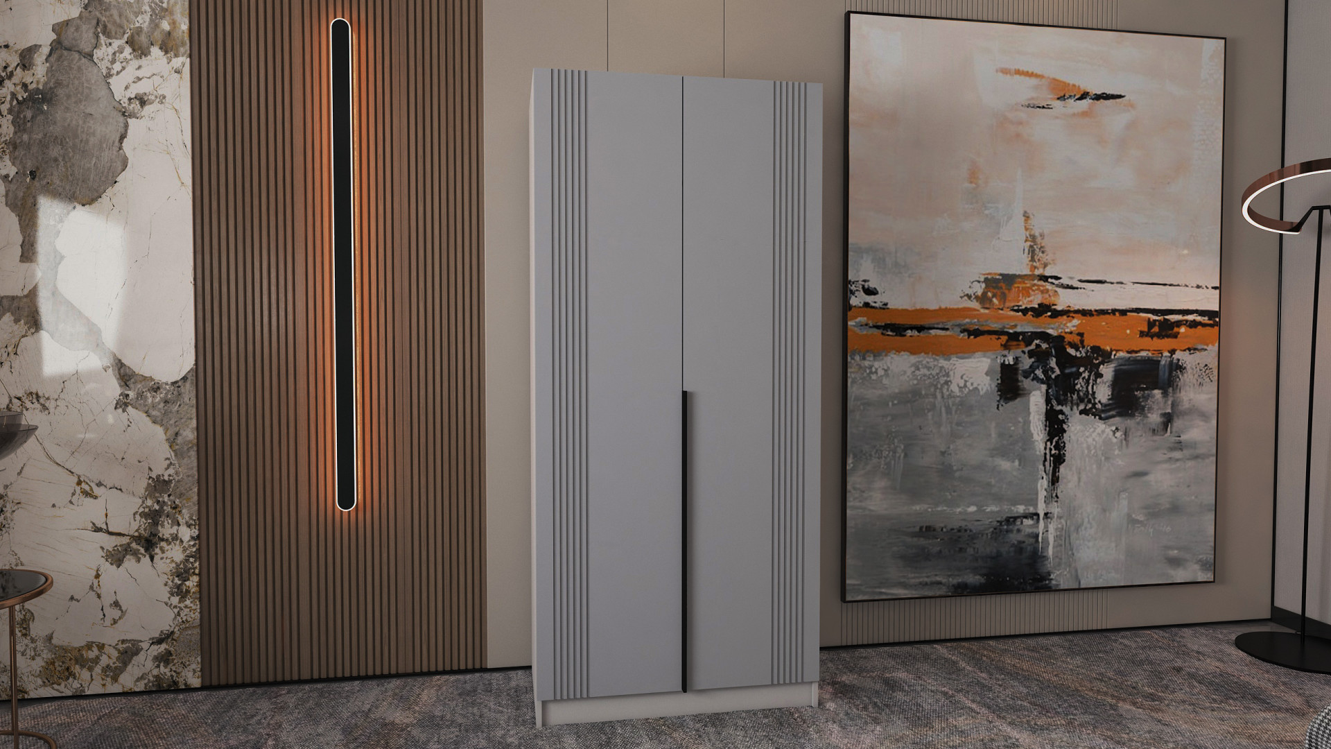 Шкаф на 2 двери ViA- APC А-2 (серый)