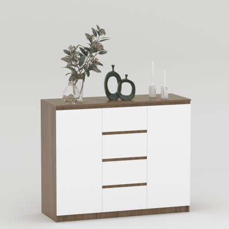 Комод 98х120х43 см KOD- КМ-4-2ф Стиль (белый фасад)