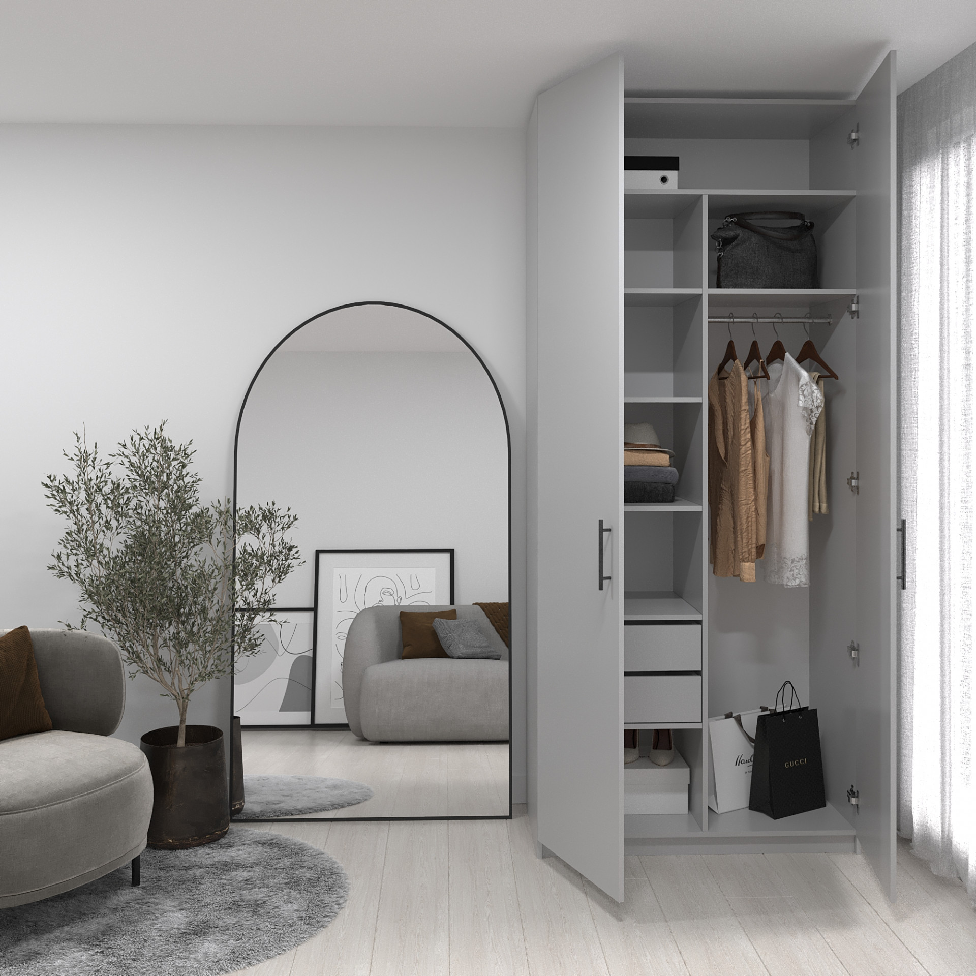 Шкаф 240х100х52 cм KOD- ШК-100 ящ 2,4