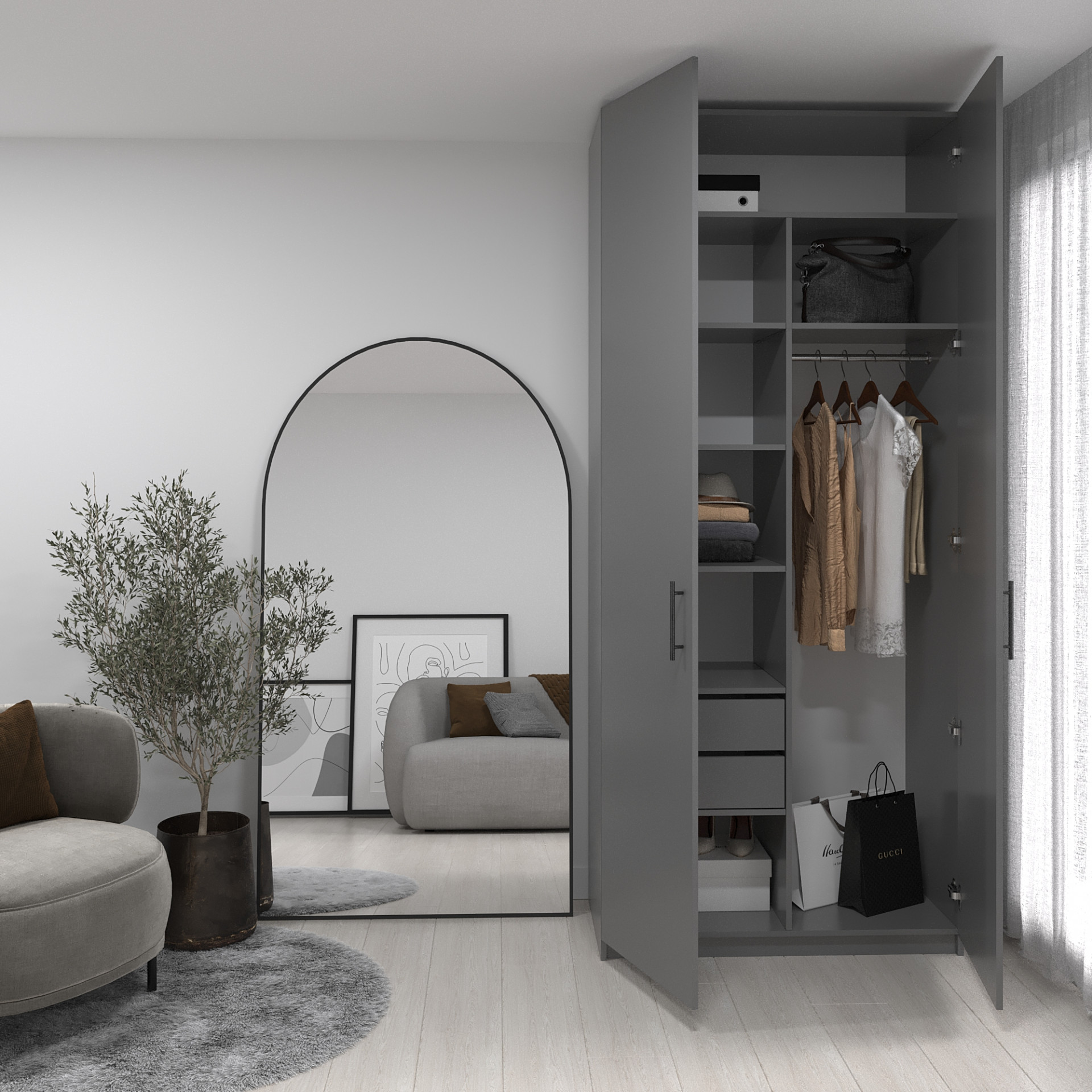 Шкаф 240х100х52 cм KOD- ШК-100 ящ 2,4