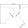 Стол обеденный круглый из МДФ PL- Halmar NICOLAS (ø120)