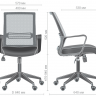 Кресло офисное MFF- Джун (сиденье Саванна nova Black 19/спинка Сетка черная)