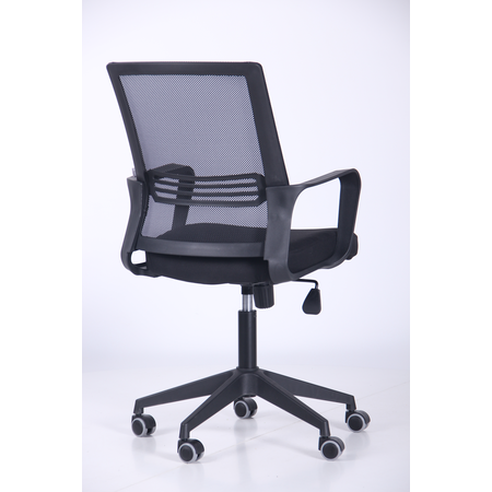 Кресло офисное MFF- Джун (сиденье Саванна nova Black 19/спинка Сетка черная)
