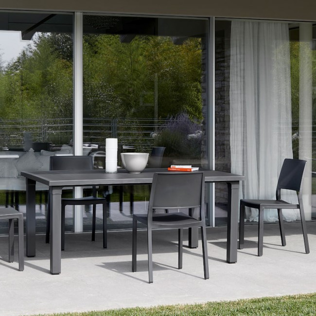 Стол пластиковый VLL- SCAB ERCOLE (белый, антрацит)