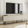 Тумба под ТВ Perfect Home Оро / Oro RTV175 MDF 3-дверная с черными ножками Бежевый