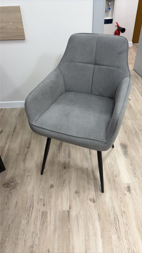 Стул INI-​ DAVID  черный каркас / серый