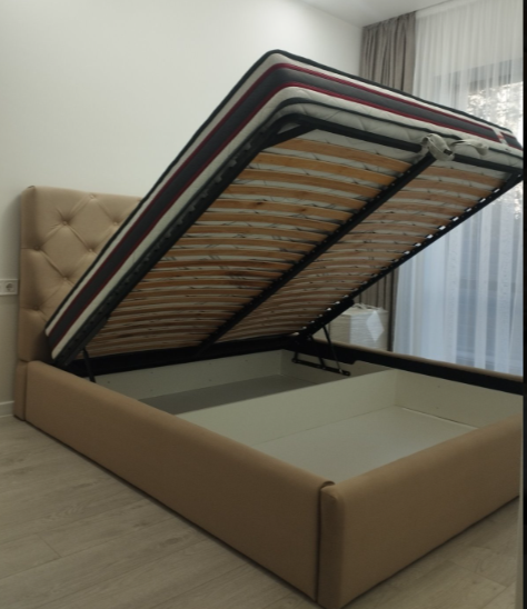 Кровать 2-х спальная VRN- QUATTRO 180 * 200 см (капучино,бежевый)