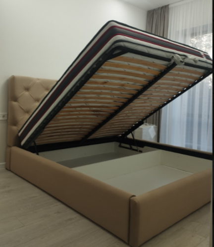 Кровать 2-х спальная VRN- QUATTRO 180 * 200 см (капучино,бежевый)