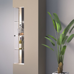 Витрина на 1 дверь в гостиную Helvetia SERIO 24CJNI05 (конго-антрацит-черный/конго)