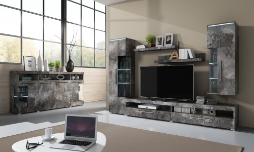 Комод на 4 двери Helvetia INDIA 24B0DE42 (шиффер)