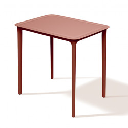 Стол прямоугольный уличный VLL- FERNE Rimo (коричневый, белый, кирпичный)