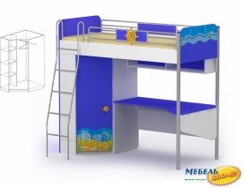 Стол+кровать+шкаф BR-Оd-16-2 Ocean (Океан)