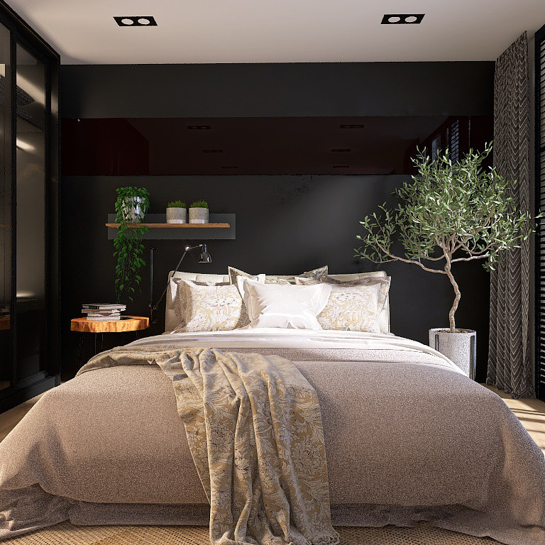 Полка навесная для гостиной EVR- Нордик-1000 дуб крафт золотой + графит