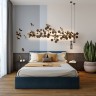 Кровать деревянная с мягким изголовьем WDS- Kioto 