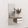 Тумба с зеркалом  120х78х15 см KOD- П-зер (белый фасад)