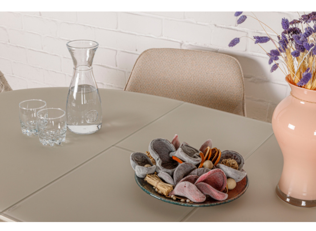 Стол обеденный модерн NL- BROOKS (белый, бежевый)    