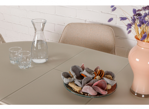 Стол обеденный модерн NL- BROOKS (белый, бежевый)    