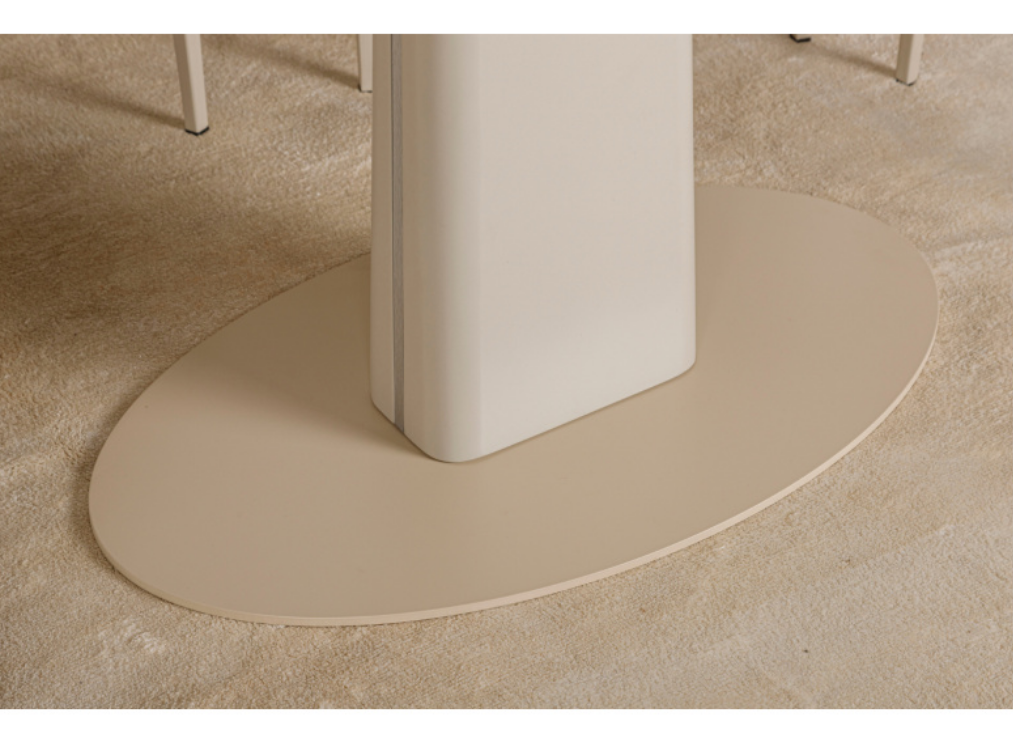 Стол обеденный модерн NL- BROOKS (белый, бежевый)    