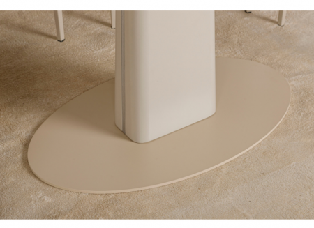 Стол обеденный модерн NL- BROOKS (белый, бежевый)    