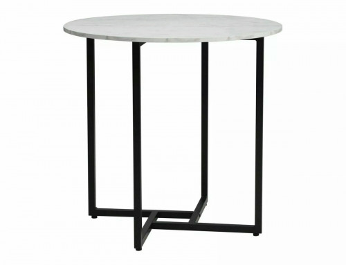Комплект обеденный SIGNAL: круглый стол Alto II(белый с эф. мрамора) + 2 стула Mike Nea(карри)