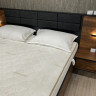 Кровать (каркас) Perfect Home Милтон / Milton 160 с мягким изголовьем двуспальная Каштан/антрацит
