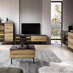 Гостиная Perfect Home Ланг/Lang B Черный/дуб эвок