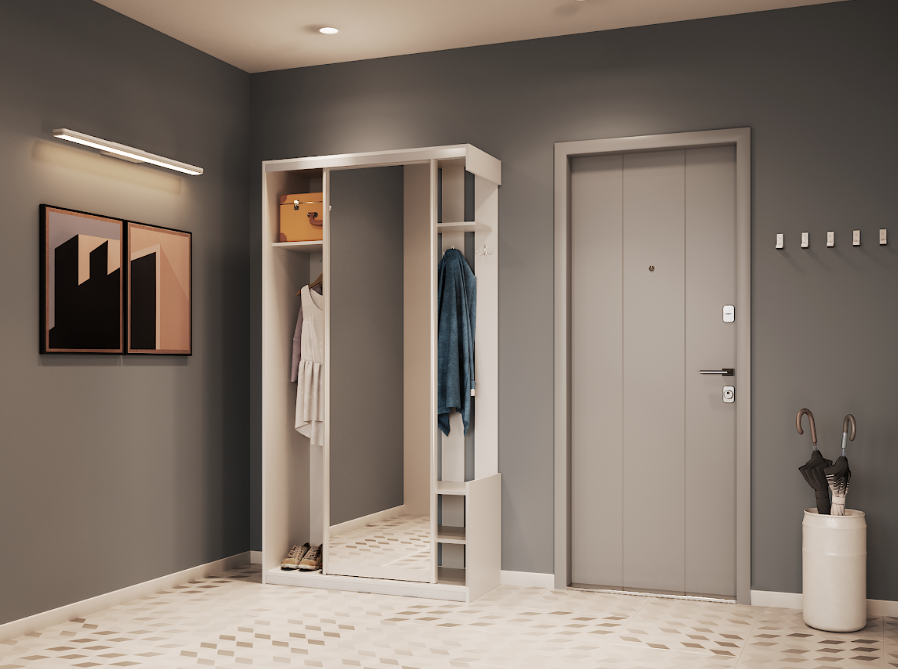 Прихожая DRS- City One Door 110х45х210 см Белый