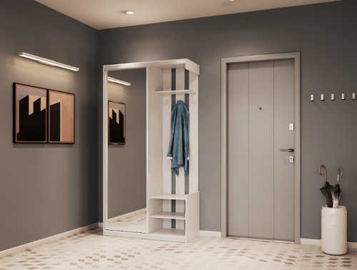 Прихожая DRS- City One Door 110х45х210 см Белый