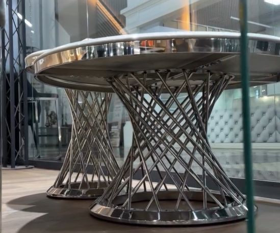 Комплект журнальных столов Elt- T-10 серебро + мрамор 